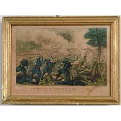 CURRIER & IVES (Publisher, 19th Century) “THE BATTLE OF FAIR OAKS, VA. MAY 31ST 1862”