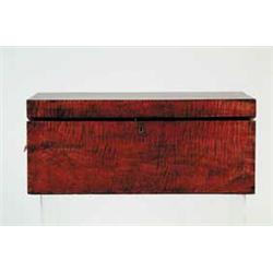 FINE LARGE EARLY 19TH CENTURY TIGER MAPLE WRITING BOX
