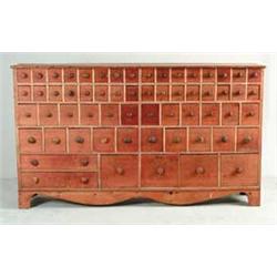 EARLY 19TH CENTURY SIXTY DRAWER APOTHECARY CHEST