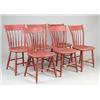 Image 1 : SET OF SIX PAINTED THUMB BACK WINDSOR CHAIRS BY F. RAYMOND