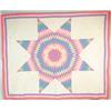 Image 1 : LARGE HAND STITCHED ANTIQUE TEXAS STARBURST QUILT