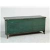Image 1 : EARLY NEW ENGLAND BLANKET CHEST IN BLUE PAINT