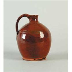 SMALL MAINE GLAZED REDWARE JUG