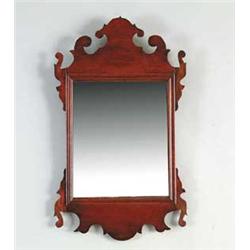 SMALL MAHOGANY CHIPPENDALE MIRROR