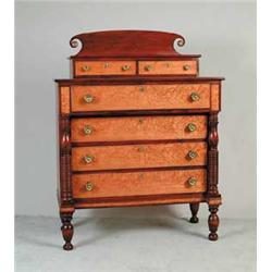 STATE OF MAINE BIRDSEYE MAPLE AND BIRCH CHEST