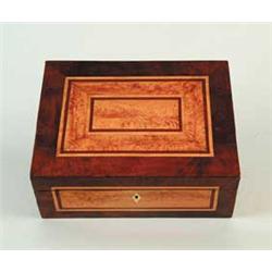 FINE STAINWOOD DECORATED DOCUMENT BOX