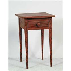 STATE OF MAINE ONE DRAWER TAPERED LEG STAND