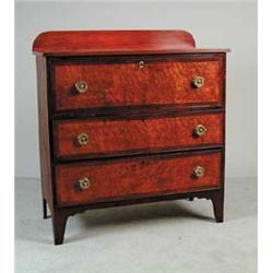 STATE OF MAINE BIRDSEYE MAPLE, MAHOGANY AND BIRCH BUTLER’S SECRETARY