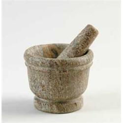 SOAP STONE MORTAR AND PESTLE