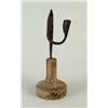 Image 1 : EARLY WROUGHT IRON RUSH LIGHT CANDLE HOLDER