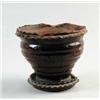 Image 1 : MAINE GLAZED REDWARE FLOWER POT
