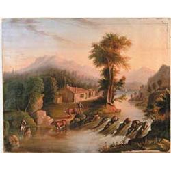 UNSIGNED (American, 19th Century) COUNTRY LIFE