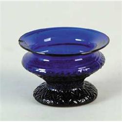 COBALT BLUE BLOWN THREE MOLD MASTER SALT