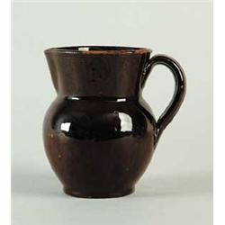 MAINE GLAZED REDWARE PITCHER