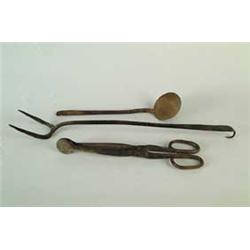 THREE IRON KITCHEN UTENSILS