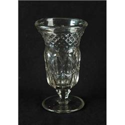 EARLY FLINT GLASS CLEAR CELERY IN COLONIAL AND SAWTOOTH PATTERN
