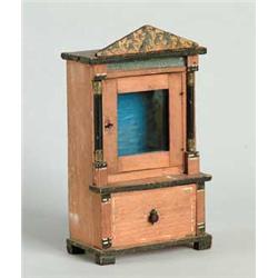 INTERESTING PAINTED DOLL’S HUTCH