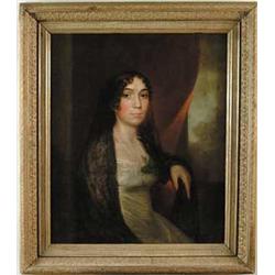 UNSIGNED (American/British, 19th Century) PORTRAIT OF YOUNG LADY