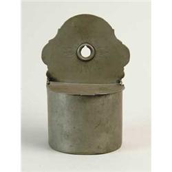 INTERESTING PEWTER SALT BOX