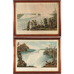 ACKERMANN & CO. (Publisher, 19th Century) PAIR “THE FALL OF NIAGARA” PLATE 2 & 5