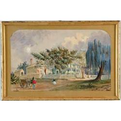 ROBERT BOND (American, 1821-1887) “OLD VAN VORST HOMESTEAD"