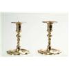 Image 1 : PAIR OF DIMINUTIVE 18TH CENTURY PRICKET CANDLESTICKS