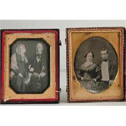TWO EARLY SOUTHERN 1/4 PLATE DAGUERREOTYPES