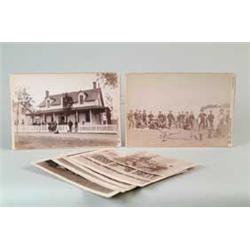 LOT OF EIGHT CABINET PHOTOS, INDIAN WARS BY L.S. HAZELTINE