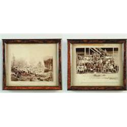 PAIR OF EARLY ALBUMEN PHOTOGRAPHS: SCOTIA, CALIFORNIA 1890