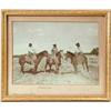 Image 1 : HAND COLORED PHOTO OF THREE WESTERN COWBOYS BY HUFFMAN