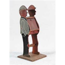 INTERESTING FOLK ART FIGURAL TELEPHONE STAND