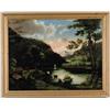 Image 1 : UNSIGNED (American, 19th Century) LANDSCAPE WITH BOY FISHING