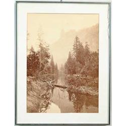CARLETON E. WATKINS (1829-1916) YOSEMITE WOODS AND RIVER