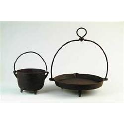TWO PIECES OF EARLY AMERICAN WROUGHT IRON