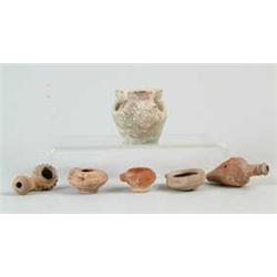 SIX POTTERY ITEMS