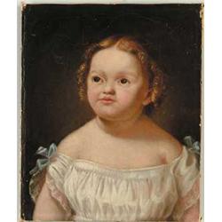 UNSIGNED (19th Century) PORTRAIT OF YOUNG GIRL