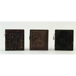 LOT OF THREE 1/4 PLATE DAGUERREOTYPES IN UNION CASES