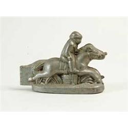 HORSE AND RIDER PEWTER ICE CREAM MOLD