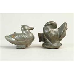 TWO BIRD PEWTER ICE CREAM MOLDS