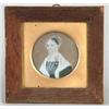 Image 1 : ROUND MINIATURE ON IVORY PORTRAIT OF MRS. LEGGETT