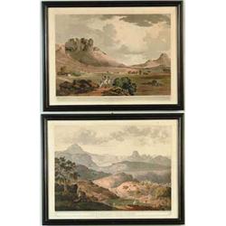 D. HAVELL (British, Early 18th Century) “THE VALE OF CALATT” AND “VIEW NEAR THE VILLAGE OF ASCERIAH 