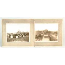 NINE PHOTOGRAPHIC PRINTS OF TRAIN WRECKS