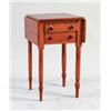 Image 1 : PINE DROP LEAF TWO DRAWER SHERATON WORK TABLE