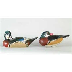 TWO PAINTED AND CARVED DECOYS