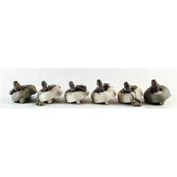 LOT OF SIX CARVED AND PAINTED DECOYS