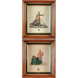 PAIR OF COLORED MILITARY PRINTS