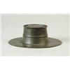 Image 1 : PEWTER ROUND INKWELL WITH PLATE BASE