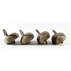 LOT OF FOUR MAINE STATE CARVED DUCK DECOYS