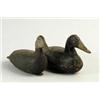 Image 1 : TWO ANTIQUE CARVED AND PAINTED BLACK DUCKS