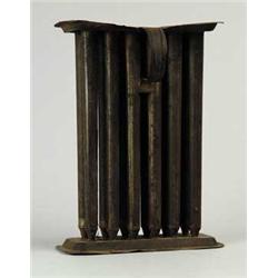TWELVE HOLE TIN CANDLE MOLD